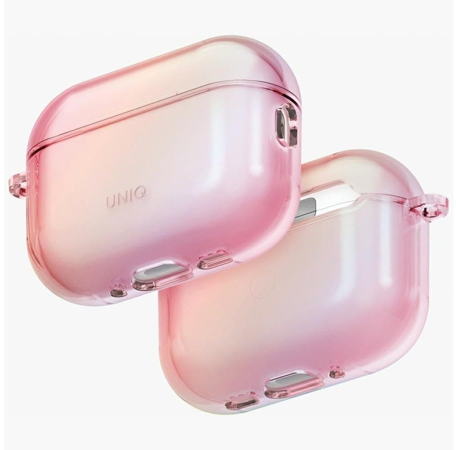 Mobil - Deksel og etui - UNIQ Iridescia Hang Case for AirPods Pro 3 - Clear Pink - 8886463697023