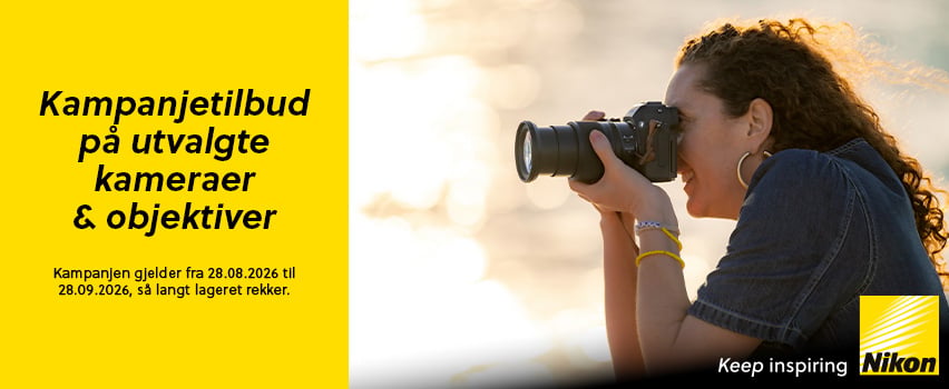Kampanjetilbud på utvalgte Nikon-kameraer og -objektiver - Proshop