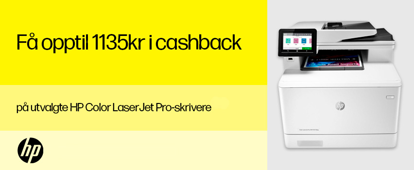 HP Color LaserJet Pro Cashback - Få opptil 1135kr i cashback