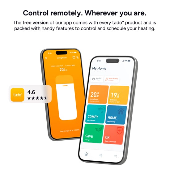 Gratis tado°-app for fjernstyring og planlegging av varmen via smarttelefon
