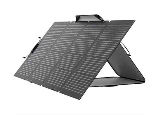 EcoFlow 220W solcellepanel brettet ut – bærbar solenergi med høy konverteringseffektivitet