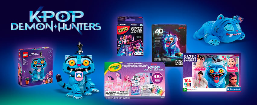 K-Pop Demon Hunters merchandise – LEGO, UNO, Crayola, 4D puslespill, Clementoni og bamse fra Netflix-serien