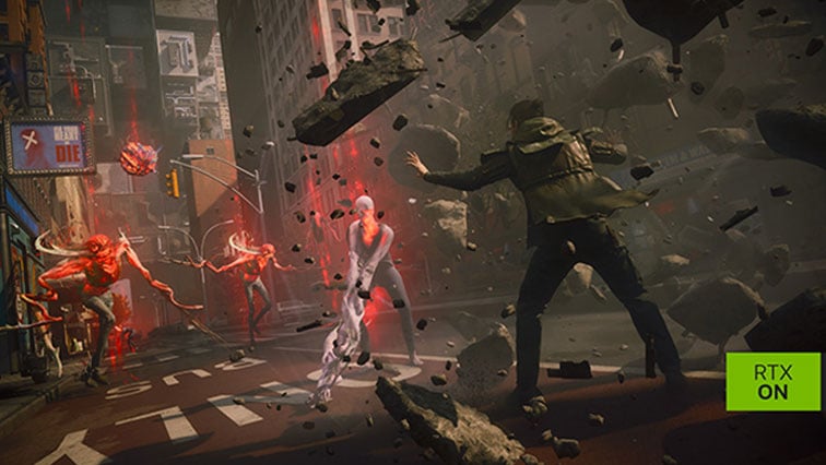 NVIDIA GeForce RTX ON – Control Resonant gameplay med telekinetisk kamp i New York med avansert ray tracing belysning